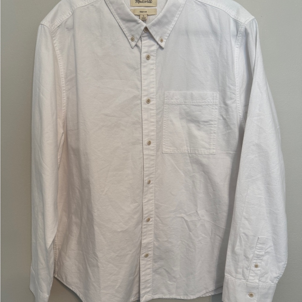 Madewell Men's White Button Down Shirt